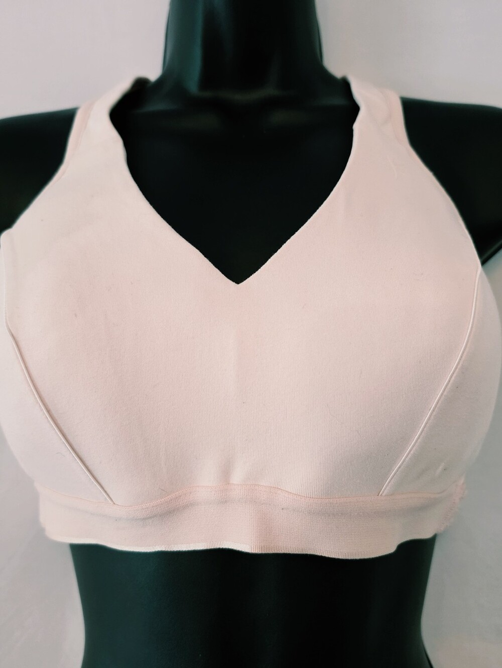 Danskin Now Light Pink Women's Sports Bra Mesh Racerback Molded Cups Size 38D